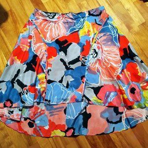 Vintage Y2K Armani Exchange Bright Floral Flowy Skirt